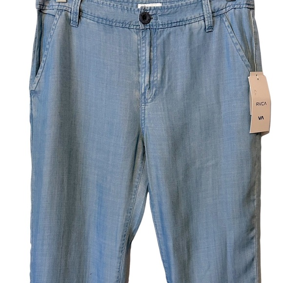 RVCA Lowlanded Chambray Casual Trousers 27 NWT - Picture 3 of 12